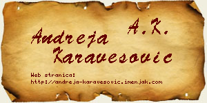 Andreja Karavesović vizit kartica